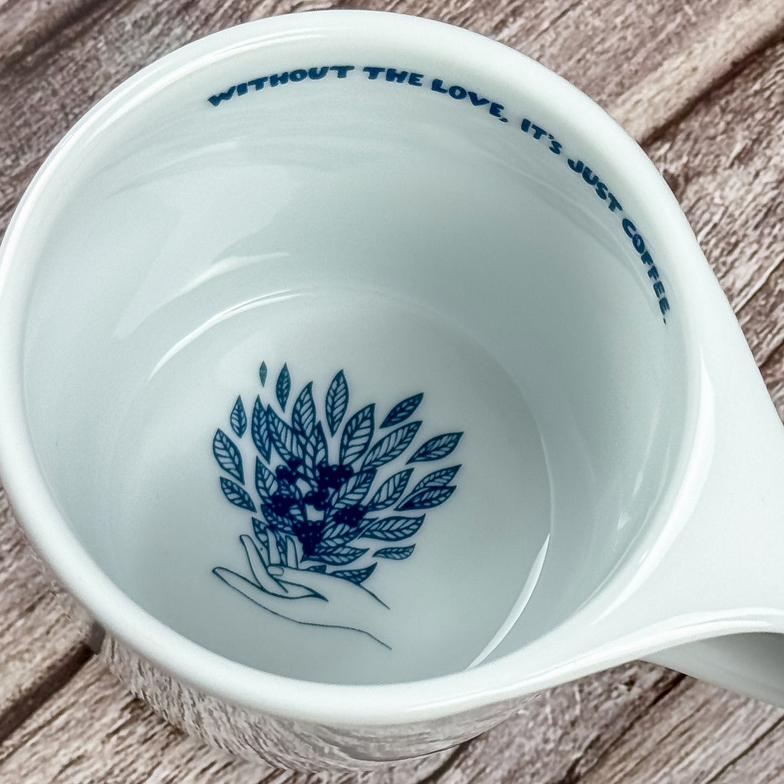 White Lino Mug